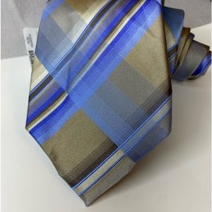 Kenneth Cole Reaction Tie Silk Blue Striped